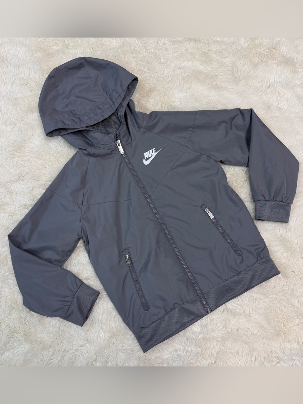 Nike Gray Windbreaker Lightweight Jacket